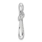 14k White Gold 5/8 Ct. Lab Grown Diamond VS/SI+ G+ Cross Chain Slide Pendant