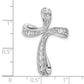 14k White Gold 5/8 Ct. Lab Grown Diamond VS/SI+ G+ Cross Chain Slide Pendant