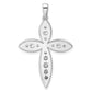 14k White Gold 3/4 Ct. Lab Grown Diamond VS/SI+ G+ Cross Pendant