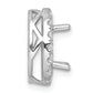 14k White Gold 1/2 Ct. Lab Grown Diamond VS/SI+ G+ Halo Chain Slide Pendant