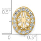 14k Yellow Gold 1/2 Ct. Lab Grown Diamond VS/SI+ G+ Halo Chain Slide Pendant