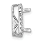 14k White Gold 1/2 Ct. Lab Grown Diamond VS/SI+ G+ Halo Chain Slide Pendant