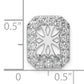 14k White Gold 2 1/2 Ct. Lab Grown Diamond VS/SI+ G+ Radiant Halo Chain Slide Pendant