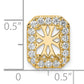 14k Yellow Gold 1/2 Ct. Lab Grown Diamond VS/SI+ G+ Halo Chain Slide Pendant