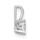 14k White Gold 1/2 Ct. Lab Grown Diamond VS/SI+ G+ Princess Four Prong Pendant