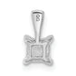 14k White Gold 1/2 Ct. Lab Grown Diamond VS/SI+ G+ Princess Four Prong Pendant