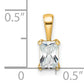 14k Yellow Gold 1/2 Ct. Certified Lab Grown Diamond VS/SI+ G+ Radiant Four Prong Pendant