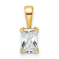 14k Yellow Gold 1/2 Ct. Certified Lab Grown Diamond VS/SI+ G+ Radiant Four Prong Pendant