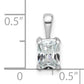 14k White Gold 3/4 Ct. Certified Lab Grown Diamond VS/SI+ G+ Radiant Four Prong Pendant