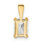 14k Yellow Gold 3/4 Ct. Certified Lab Grown Diamond VS/SI+ G+ Radiant Four Prong Pendant