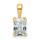 14k Yellow Gold 3/4 Ct. Lab Grown Diamond VS/SI+ G+ Radiant Four Prong Pendant