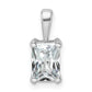 14k White Gold 1 Ct. Certified Lab Grown Diamond VS/SI+ G+ Radiant Four Prong Pendant