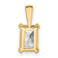 14k Yellow Gold 1 Ct. Certified Lab Grown Diamond VS/SI+ G+ Radiant Four Prong Pendant