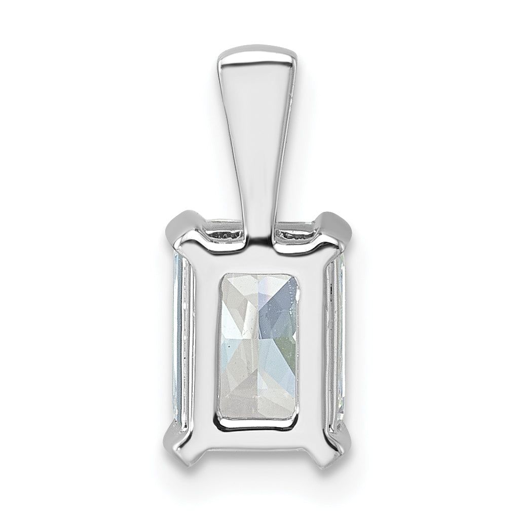 14k White Gold 1 1/2 Ct. Certified Lab Grown Diamond VS/SI+ G+ Radiant Four Prong Pendant