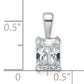 14k White Gold 1 1/2 Ct. Lab Grown Diamond VS/SI+ G+ Radiant Four Prong Pendant