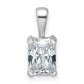 14k White Gold 1 1/2 Ct. Lab Grown Diamond VS/SI+ G+ Radiant Four Prong Pendant