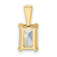 14k Yellow Gold 1 1/2 Ct. Lab Grown Diamond VS/SI+ G+ Radiant Four Prong Pendant