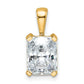 14k Yellow Gold 2 Ct. Lab Grown Diamond VS/SI+ G+ Radiant Four Prong Pendant