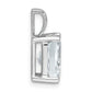 14k White Gold 2 1/2 Ct. Lab Grown Diamond VS/SI+ G+ Radiant Four Prong Pendant