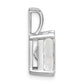 14k White Gold 3 Ct. Lab Grown Diamond VS/SI+ G+ Radiant Four Prong Pendant