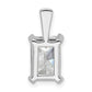 14k White Gold 3 Ct. Certified Lab Grown Diamond VS/SI+ G+ Radiant Four Prong Pendant