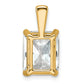 14k Yellow Gold 4 Ct. Certified Lab Grown Diamond VS/SI+ G+ Radiant Four Prong Pendant