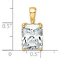 14k Yellow Gold 4 Ct. Certified Lab Grown Diamond VS/SI+ G+ Radiant Four Prong Pendant