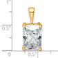 14k Yellow Gold 5 Ct. Lab Grown Diamond VS/SI+ G+ Radiant Four Prong Pendant