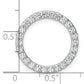 14k White Gold 1 Ct. Lab Grown Diamond VS/SI+ G+ Circle Chain Slide Pendant