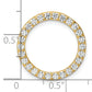 14k Yellow Gold 14k 1 carat Lab Grown Diamond VS/SI+ G+ Circle Chain Slide Pendant