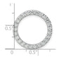 14k White Gold 1 1/2 Ct. Lab Grown Diamond VS/SI+ G+ Circle Chain Slide Pendant