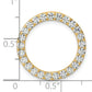 14k Yellow Gold 14k 1 1/2 carat Lab Grown Diamond VS+ F+ Circle Chain Slide Pendant