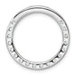 14k White Gold 14k White Gold 2 carat Lab Grown Diamond VS+ F+ Circle Chain Slide Pendant