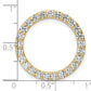 14k Yellow Gold 14k 2 carat Lab Grown Diamond VS/SI+ G+ Circle Chain Slide Pendant