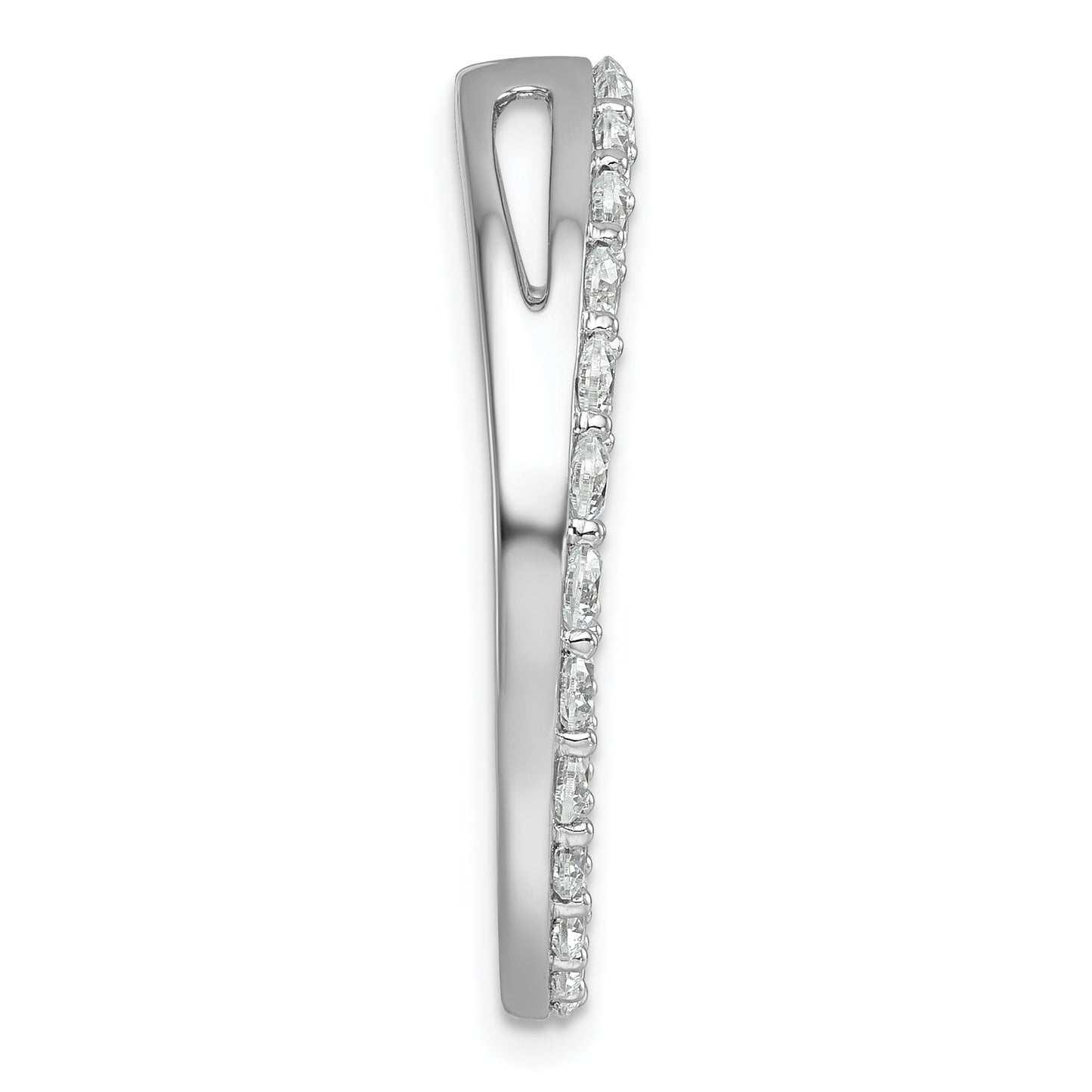 14k White Gold 3 Ct. Lab Grown Diamond VS/SI+ G+ Circle Chain Slide Pendant