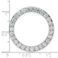 14k White Gold 14k White Gold 3 carat Lab Grown Diamond VS+ F+ Circle Chain Slide Pendant