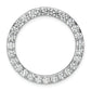 14k White Gold 3 Ct. Lab Grown Diamond VS/SI+ G+ Circle Chain Slide Pendant