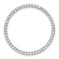 14k White Gold 1 Ct. Lab Grown Diamond VS/SI+ G+ Circle Chain Slide Pendant