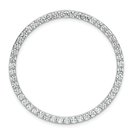 14k White Gold 14k White Gold 2 carat Lab Grown Diamond VS+ F+ Circle Chain Slide Pendant