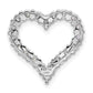 14k White Gold 1 Ct. Lab Grown Diamond VS/SI+ G+ Heart Chain Slide Pendant