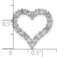 14k White Gold 1 Ct. Lab Grown Diamond VS/SI+ G+ Heart Chain Slide Pendant