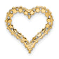 14k Yellow Gold 1 Ct. Lab Grown Diamond VS/SI+ G+ Heart Chain Slide Pendant