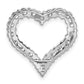 14k White Gold 1 1/2 Ct. Lab Grown Diamond VS/SI+ G+ Heart Chain Slide Pendant