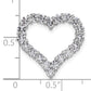 14k White Gold 1 1/2 Ct. Lab Grown Diamond VS/SI+ G+ Heart Chain Slide Pendant