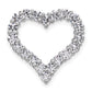 14k White Gold 1 1/2 Ct. Lab Grown Diamond VS/SI+ G+ Heart Chain Slide Pendant