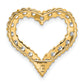 14k Yellow Gold 1 1/2 Ct. Lab Grown Diamond VS/SI+ G+ Heart Chain Slide Pendant