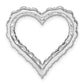 14k White Gold 3 Ct. Lab Grown Diamond VS/SI+ G+ Heart Chain Slide Pendant