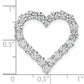 14k White Gold 3 Ct. Lab Grown Diamond VS/SI+ G+ Heart Chain Slide Pendant