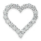 14k White Gold 3 Ct. Lab Grown Diamond VS/SI+ G+ Heart Chain Slide Pendant