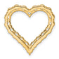 14k Yellow Gold 3 Ct. Lab Grown Diamond VS/SI+ G+ Heart Chain Slide Pendant